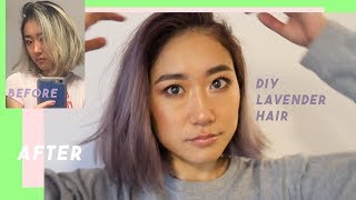 DYEING MY HAIR ASHY LAVENDER + ROOTS TOUCH UPS AT HOME｜DIY PURPLE HAIR