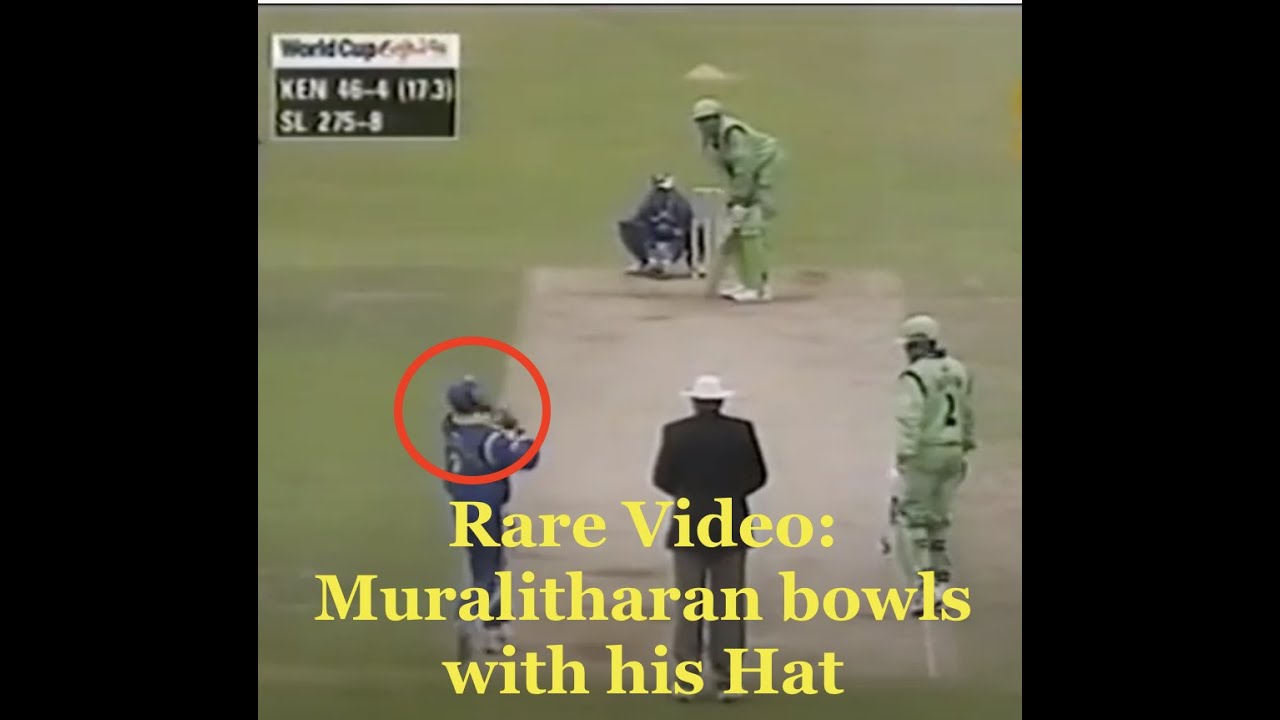 Muttiah Muralitharan bowls with Hat in 1999 WorldCup against Kenniya - Rare Video
