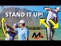 STAND UP The Club In The Backswing To SHALLOW It Out Bends And Turn