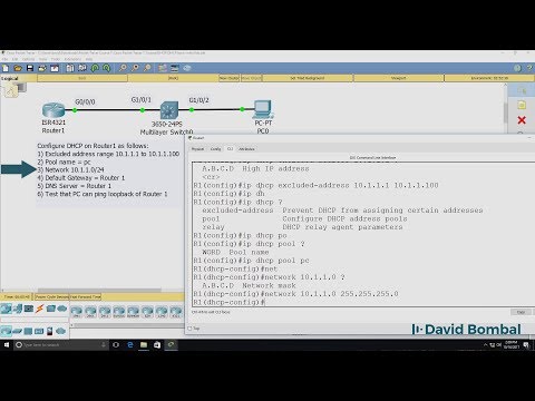 Cisco CCNA Packet Tracer Ultimate labs: DHCP Server Lab 1: Answers and demonstration