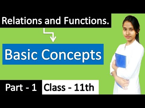 Basic concepts of Relations and functions Class 11, Part-1