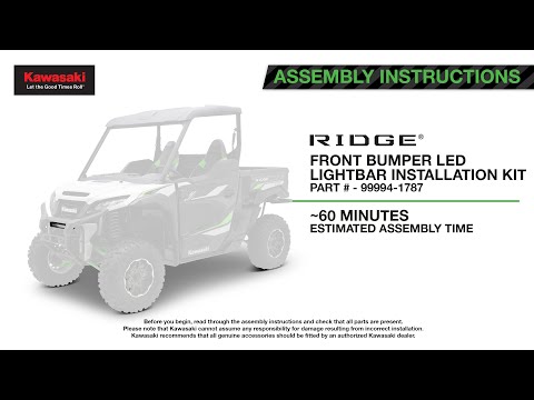 Kawasaki Front Bumper LED Lightbar Installation Kit - 2024-2025