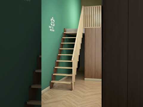 Folding & Sliding Staircase Concept. From Wall Panel to Full Stairs