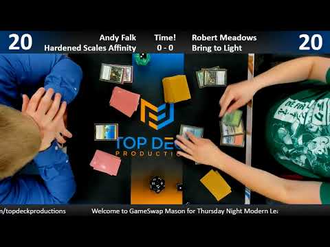 Modern 6/21/18: Andy Falk (Hardened Scales Affinity) vs. Robert Meadows (Bring to Light)