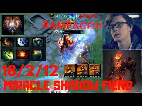 MIRACLE SHADOW FIEND RAMPAGE DOTA 2 IMMORTAL RANKED PRO MMR TOP GAME