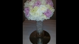 Wedding Series- Affordable  Centerpiece! Oh yeah, did I mention all items were found at Dollar Tree?