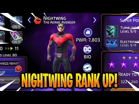 Nightwing Legendary 4 Star Rank Up & Gameplay! - DC Legends