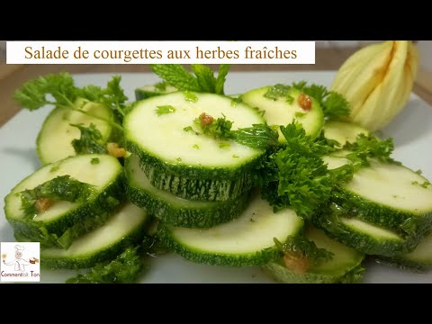 , title : 'Salade de courgettes et d'herbes fraîche - Recette végétalienne'