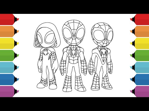 Spidey and His Friends Coloring Page | Spidey Coloring | Marvel's Coloring