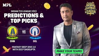 CHN VS DEL | MPL Fantasy Deep Dive 2.0 with @DeepDasguptaOfficial | Predictions & Best picks