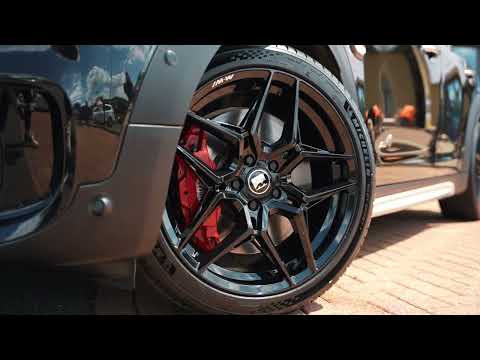 Mini Countryman JCW complete with M-W1 wheels, Eibach springs and a Remus exhaust system