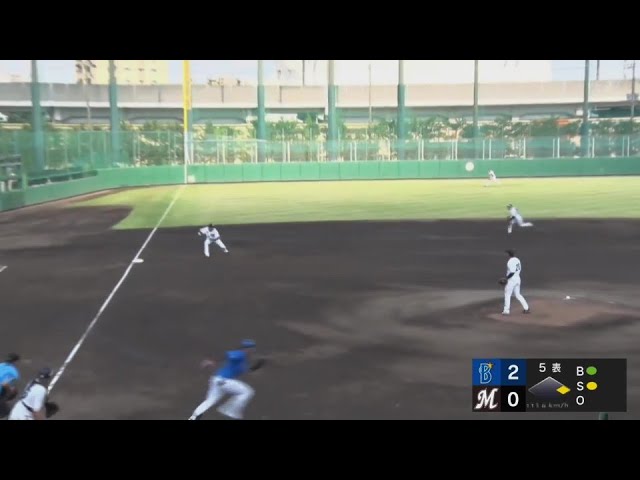 【ファーム】上手く捌いた!! マリーンズ・安田尚憲 好守で見事なダブルプレーを完成させる!!  2024年9月6日 千葉ロッテマリーンズ 対 横浜DeNAベイスターズ
