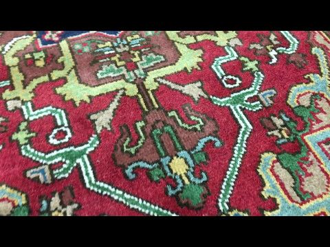 Red, Yellow and Green Serapi Oriental Area Rug 3'11X6' - R 1163