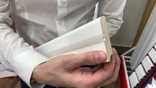 Плинтус МДФ Смартпрофайл Глосс LED 80М Белый