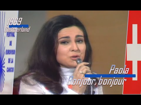 eurovision 1969 Switzerland 🇨🇭 Paola - Bonjour, bonjour ᴴᴰ
