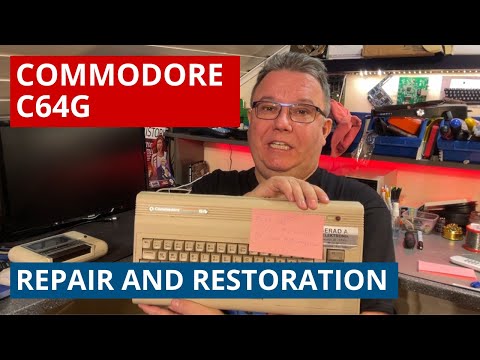 Commodore C64G repair and restoration - Black screen, case repair, 3d-printing, recapping