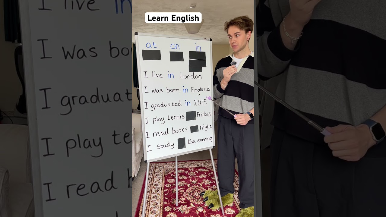 ENGLISH PREPOSITIONS LESSON #englishlesson #englishteacher #learnenglish #englishtips #ingles #esl