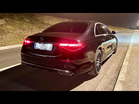 New MERCEDES S-Class 2021 at night - DIGITAL lights, AMBIENT lights & digital cockpit