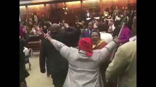 ANC Parliament Caucus Singing ahead of Cyril Ramaphosa's Election as President of South Africa