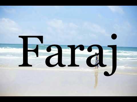 How To Pronounce Faraj🌈🌈🌈🌈🌈🌈Pronunciation Of Faraj