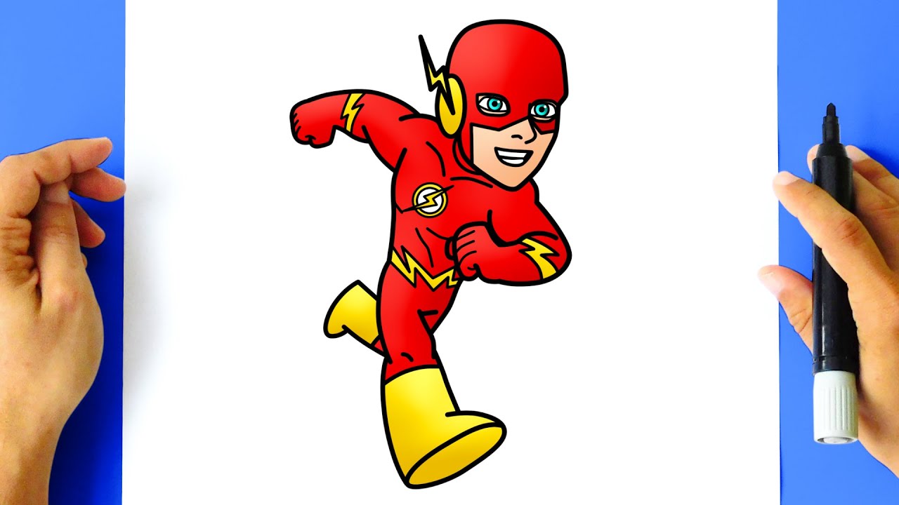Como DESENHAR o FLASH - Como DIBUJAR a FLASH - Fácil