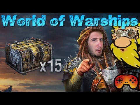 15x "Monsterwelle Event" Container Opening in World of Warships Deutsch/Gameplay