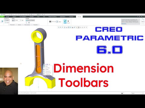 Creo Parametric 6.0 - Dimension Toolbars #Shorts