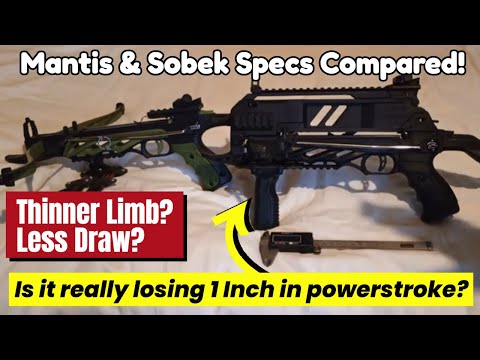 Specifications of The Mankung Sobek and Mantis Crossbows (Power stroke difference etc)