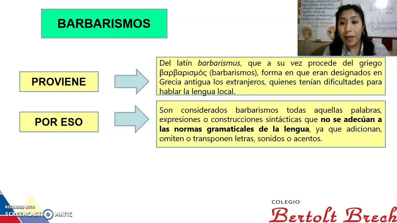LOS BARBARISMOS - EXTRANJERISMOS