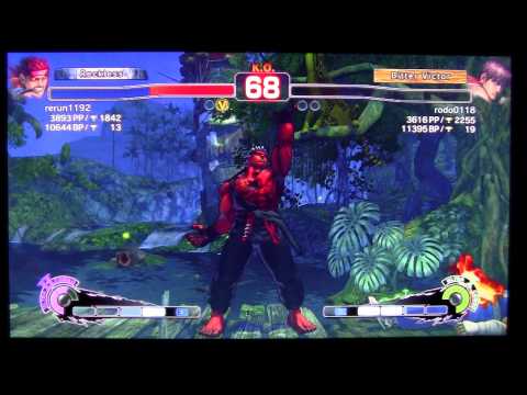 SSF4 AE rerun1192 (EVIL RYU) VS rodo0118 (GUY) JAPANESE RANKED MATCH 9