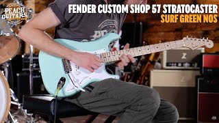 Video thumbnail for No Talking...Just Tones | Fender Custom Shop 57 Stratocaster NOS Surf Green by Peach Guitars