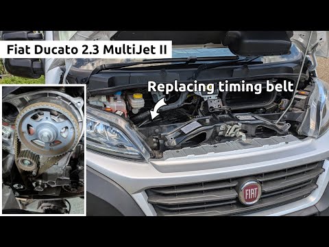 Cambelt change on a Fiat Ducato 2.3 MultiJet II (timing belt & water pump replacement)