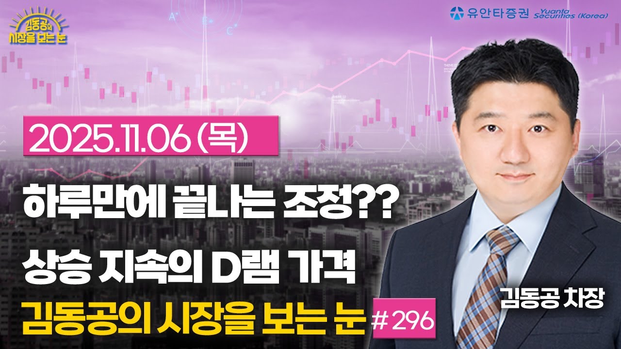 [2025.11.06] 하루만에 끝나는 조정?? 상승지속의 D램가격