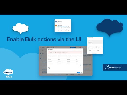 Enable Bulk Actions via the CloudStack UI | CloudStack Feature First Look