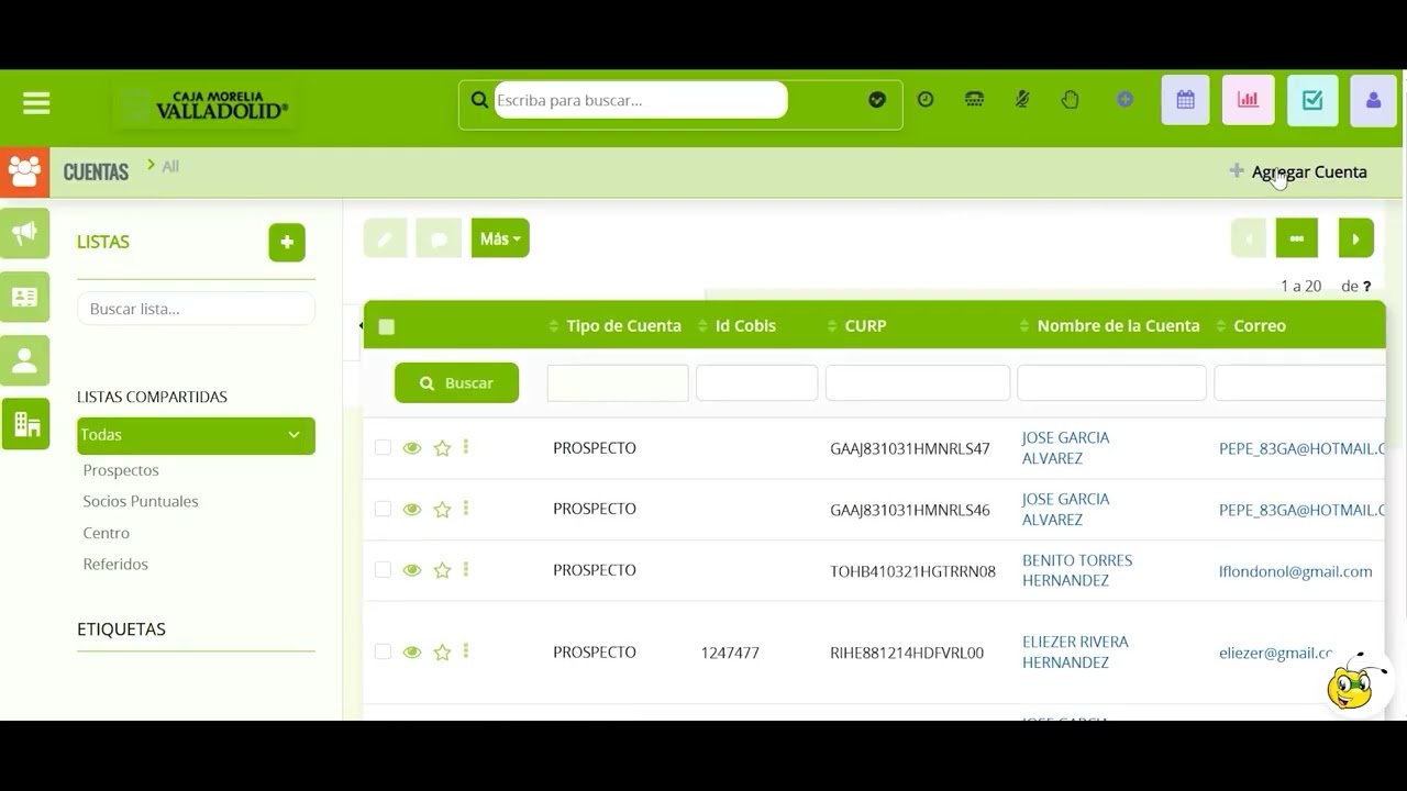 Paso 1 Validación existencia de la Curp
