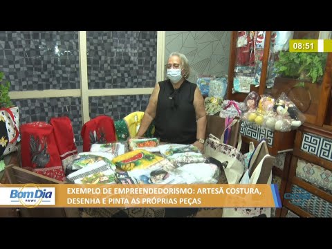 Artesã costura, desenha e pinta as próprias peças 15 07 2021