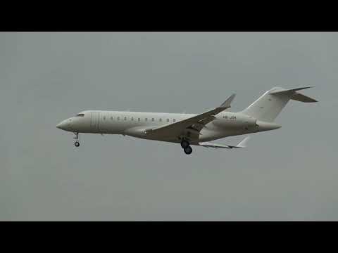 Private Bombardier BD 700 1A10 Global 6000 HB-JSK Landing Malaga LEMG
