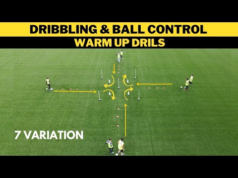 Dribbling & Ball Control Warm Up Drills l Football/Soccer Training | 7 Variation |  U13 + thumbnail
