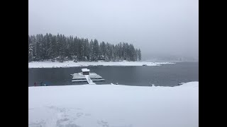 Shaver Lake in Snow