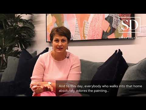 Sarah Daly Art and Marina Hirst Interiors - Art Commission Collaboration - Abstract Landscape