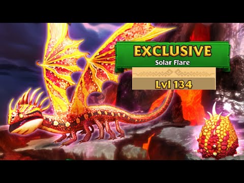 Solar Flare Max Level 134 Titan Mode - Exclusive Fireworm - Dragons:Rise of Berk