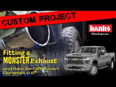 Custom Project: Fitting a Monster Exhaust and Ram Air Diff Cover! Duramax 6.6 @bankspower