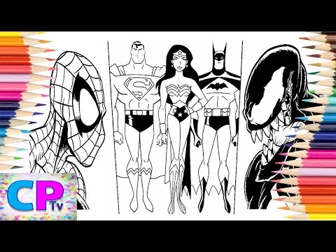 Superheroes Coloring Pages/Spiderman/Superman/Wonder Woman/Batman Coloring/Defqwop - Awakening/NCS