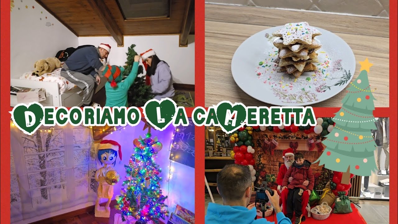 Vlogmas#7/Albero di Natale in cameretta/Pancakes Natalizi per merenda