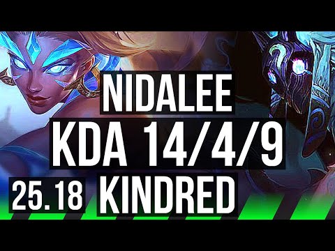 NIDALEE vs KINDRED (JGL) | 5k comeback, 40k DMG, 14/4/9 | EUW Challenger | 25.18