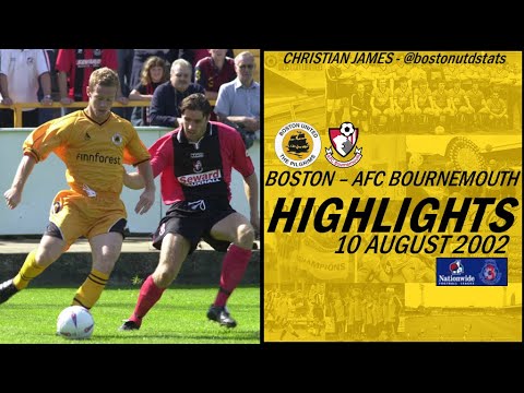 Boston United vs AFC Bournemouth 2002 Highlights, Interviews and Report