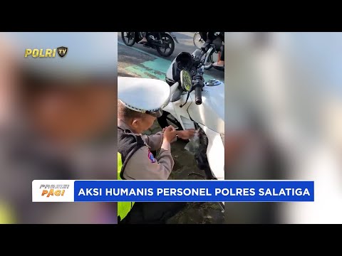 AKSI HUMANIS PERSONEL POLRES SALATIGA BANTU WARGA YANG KEHABISAN BENSIN