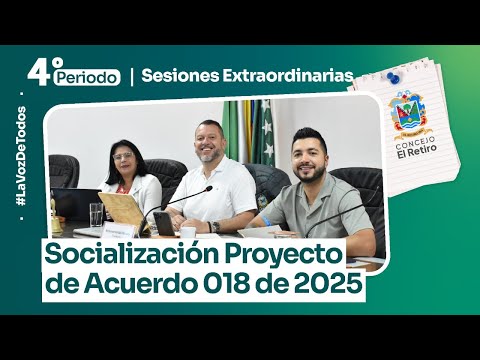 Sesión Extraordinaria Concejo Municipal El Retiro - 11 de Diciembre 2025.