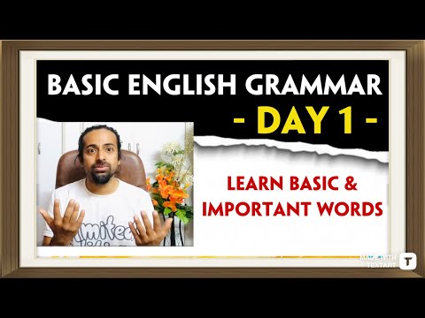 Day 1 - Grammar Series | Basic English Grammar | Rupam Sil