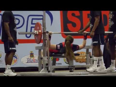 Anastasia Zinchenko (GBR) 3.att.: 75 kg - 2016 IPF World RAW Bench Press Championships